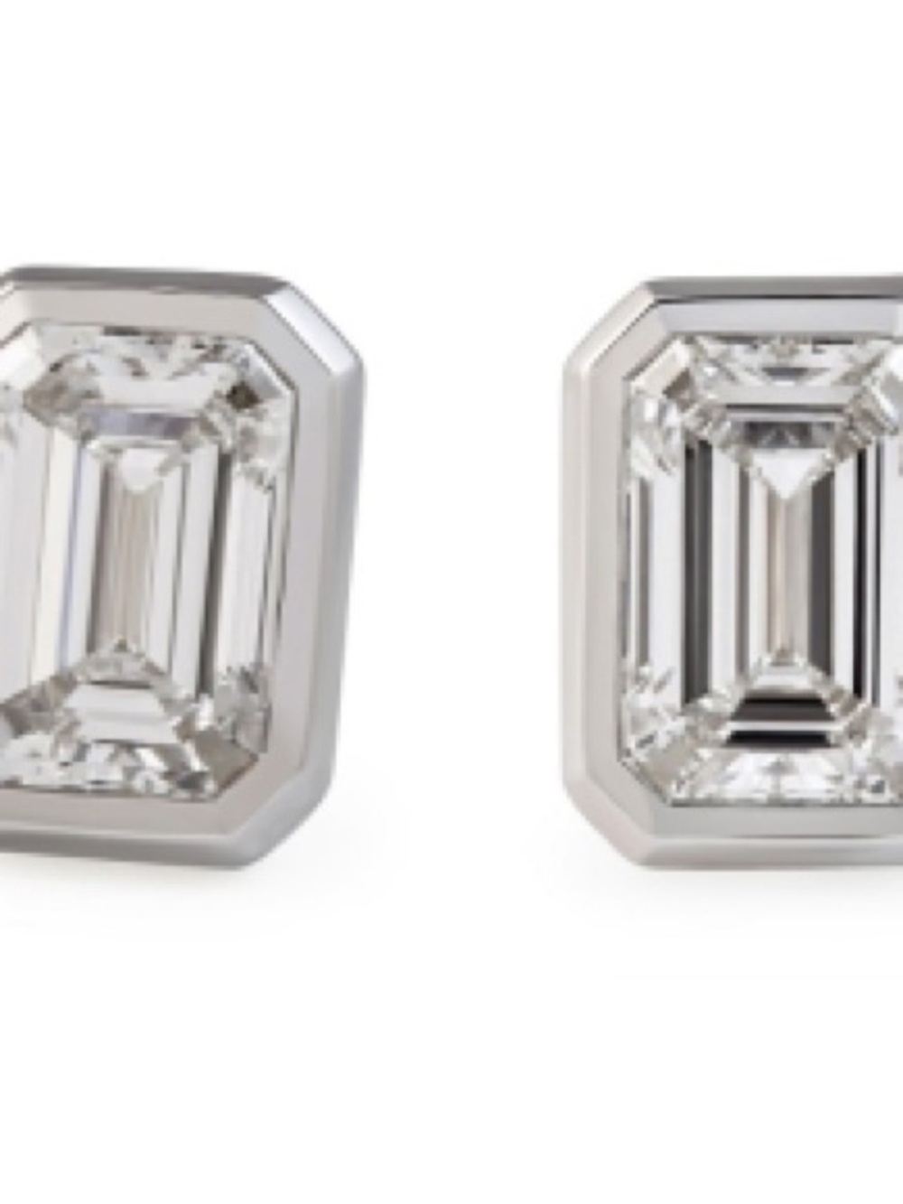 Hillberg & Berk Laura Emerald Cut Stud Earrings
